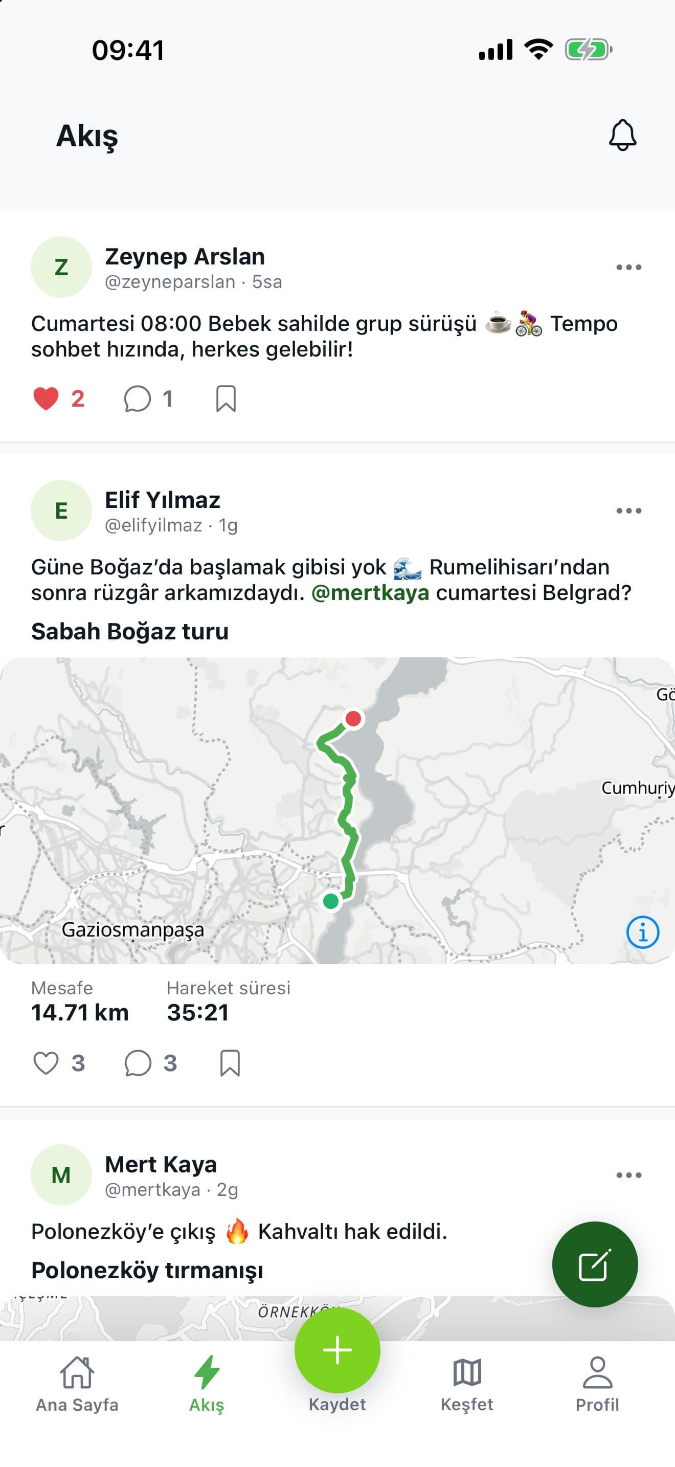 Mobil uygulamada akış